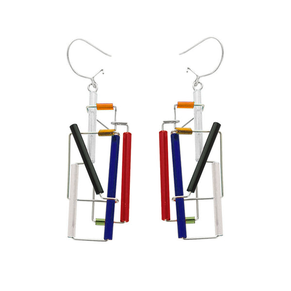 Barbie Levy Abstract Colorful Sky Earrings