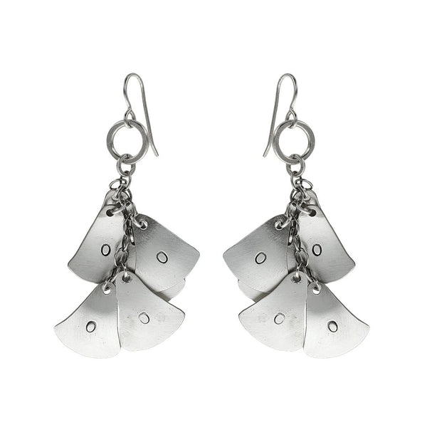 Cascading Sterling Triangles Earrings