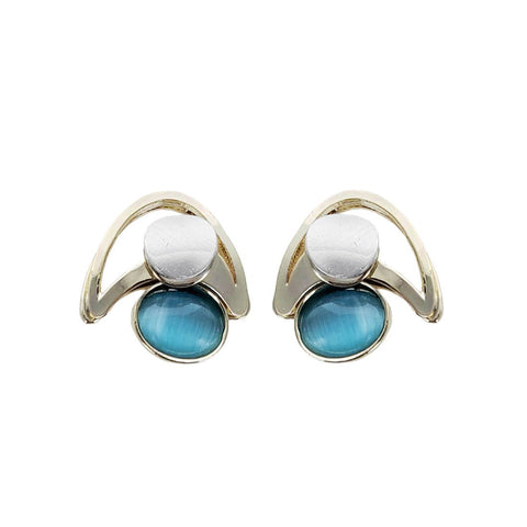 Christophe Poly Half Moon And Sea Post Earrings