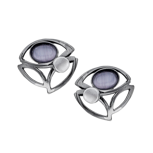 Christophe Poly Triple Marquise Post Earrings