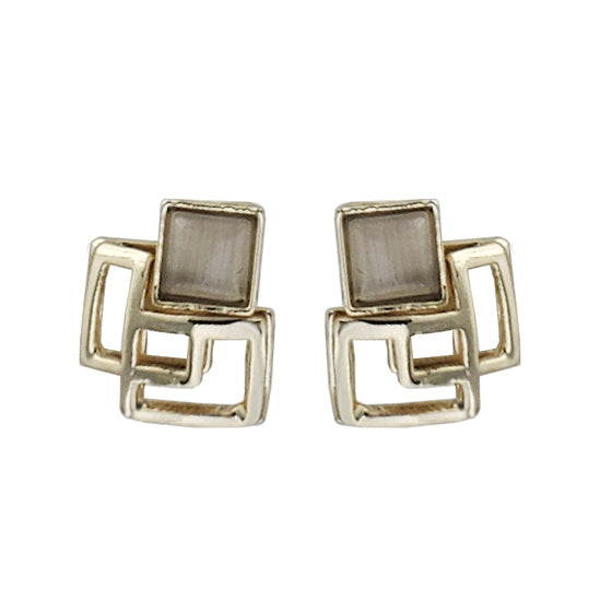 Christophe Poly Triple Square Post Earrings