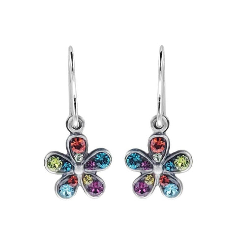 Firefly Crystal Flower Earrings