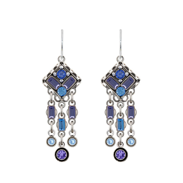 Firefly Designs Architectural Tanzanite Triple Drop Earrings