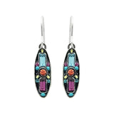 Firefly Designs Colorful Baguette Petite Oval Earrings