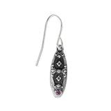 Firefly Designs Colorful Baguette Petite Oval Earrings Back Side