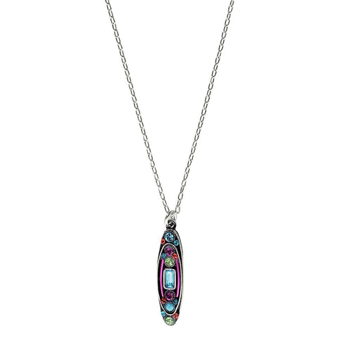 Firefly Designs Radiant Double Oval Pendant Necklace 