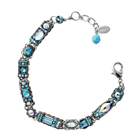 Firefly Designs Slender Ice With Blues Ovals Bracelet 