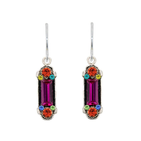 Firefly Designs Tangerine Crystal Columnar Earrings 