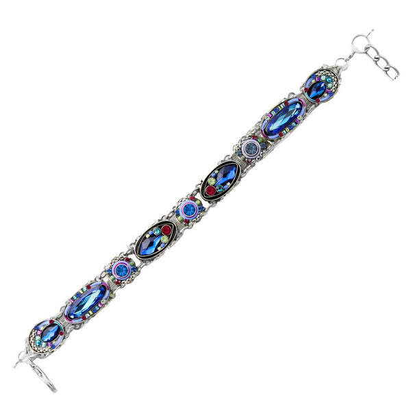 Firefly Designs Vibrant Bermuda Blue Colorful Ovals Bracelet