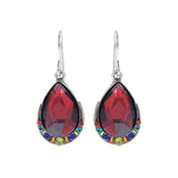 Firefly Mosaic Bold Ruby Red Teardrop Earrings