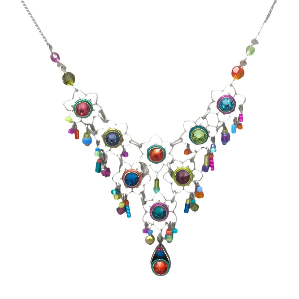 Firefly Mosaic Lacy Ethereal Drop Necklace