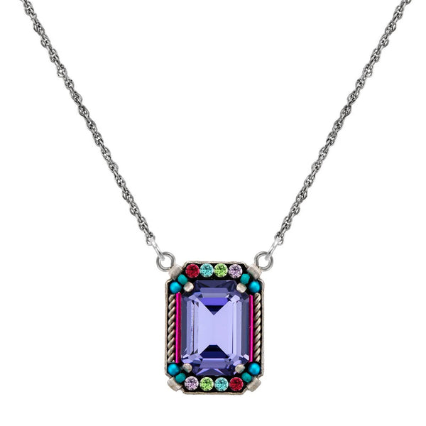 Firefly Mosaics Duchess Amethyst Crystal Pendant Necklace