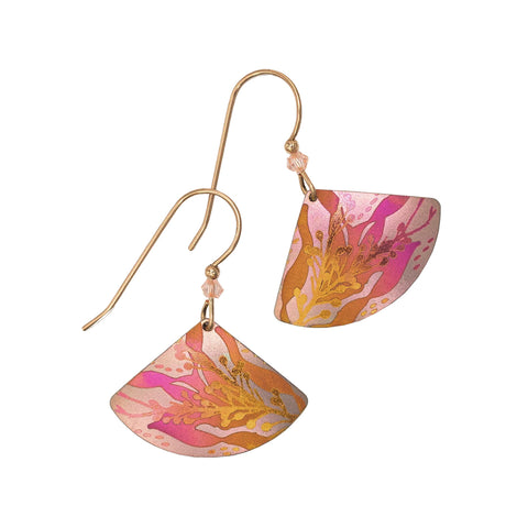 Holly Yashi Golden Coral Sea Meadow Earrings