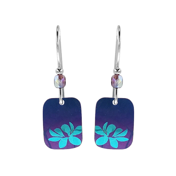 Holly Yashi Rich Blue Purple Green Earrings