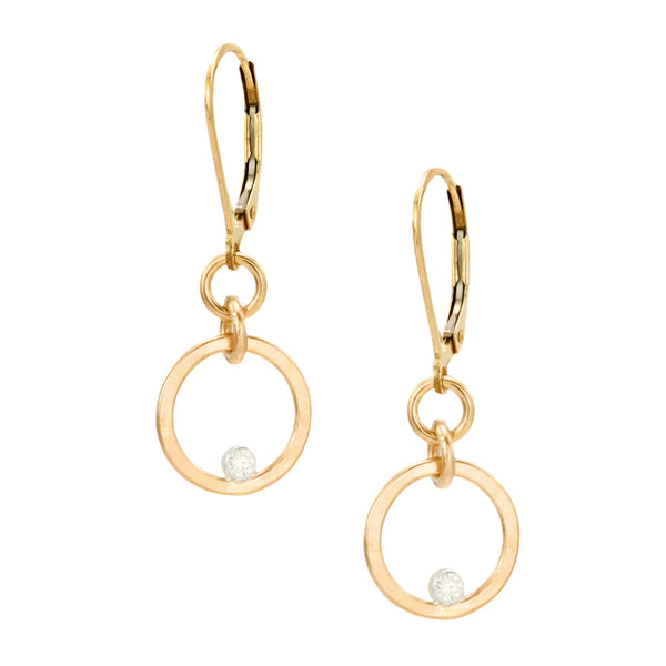 J and I Petite Gilded Sparkle Hoop Earrings