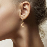 J and I Petite Gilded Sparkle Hoop Earrings On