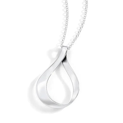 Love You Always Mobius Ribbon Pendant Necklace Other Side