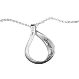 Love You Always Mobius Ribbon Pendant Necklace