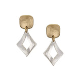 Marjorie Baer Gracefully Linked Open Diamond Post Earrings 