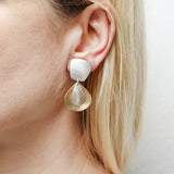 Marjorie Baer Layered Teardrop Harmony Clip Earrings On