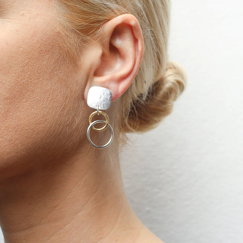 Marjorie Baer Linked Hoops Clip Earrings On