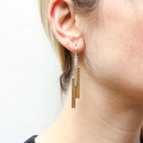 Marjorie Baer Long Layered Deco Earrings On