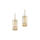 Marjorie Baer Minimalist Triple Layered Architectural Earrings