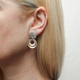 Marjorie Baer Tiered Wide Hoop Post Earrings On