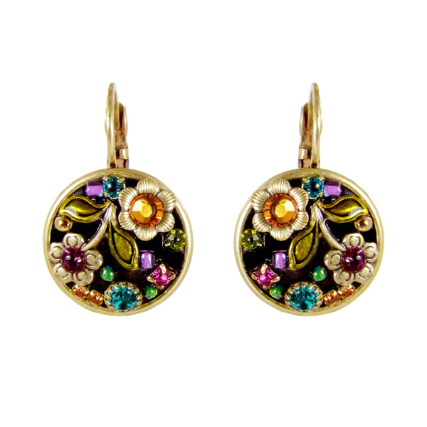 Michal Golan Midnight Garden Colorful Flower Earrings