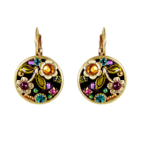 Michal Golan Midnight Garden Colorful Flower Earrings