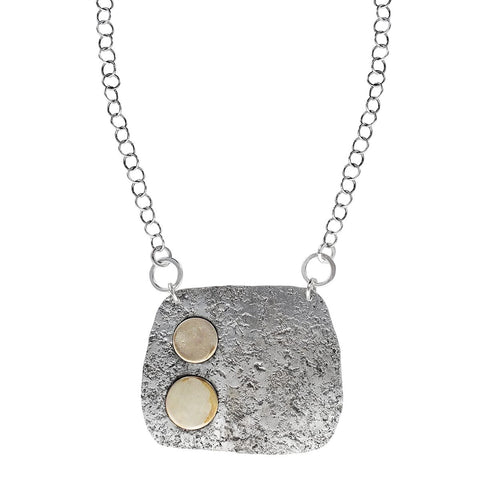 Modern Fusion Silver Gold Necklace