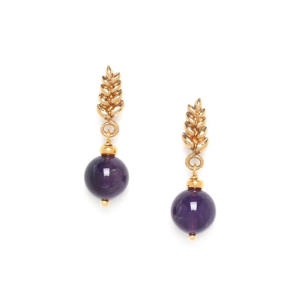 Ori Tao Bijoux Amethyst Drop Post Earrings