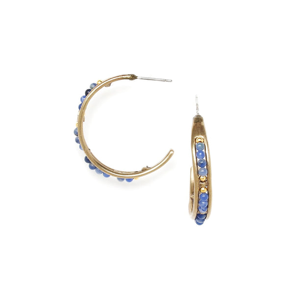 Ori Tao Bijoux Seville Blue Sodalite Hoop Post Earrings