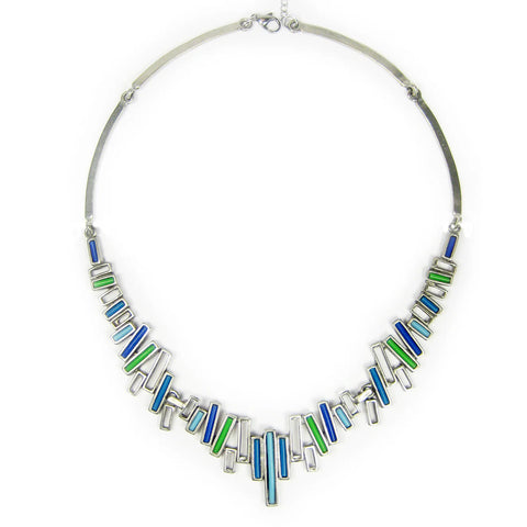 Osmose Blue And Green Structure Necklace