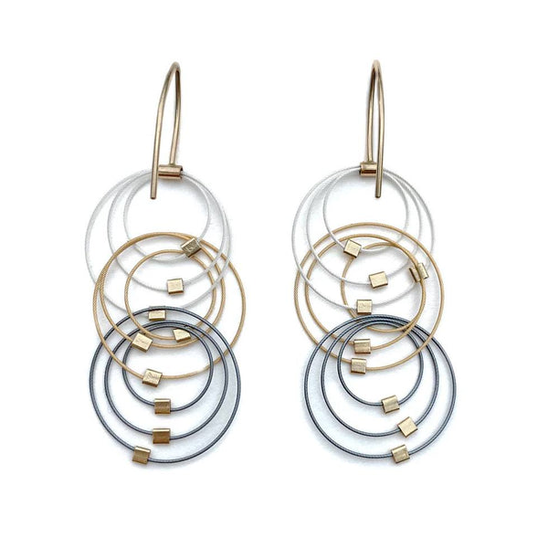 Triple Orbiting Drop Earrings