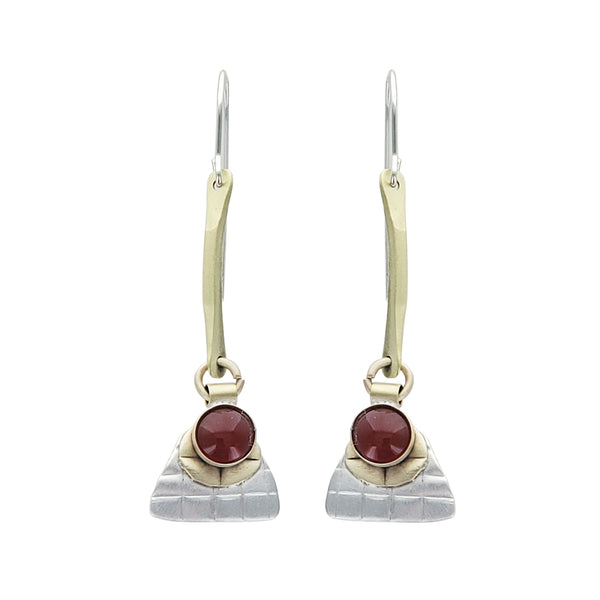 Whitney Designs Between The Lines Golden Drop Carnelian Earrings 