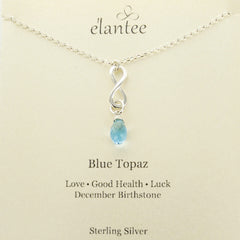 Blue topaz sales infinity necklace