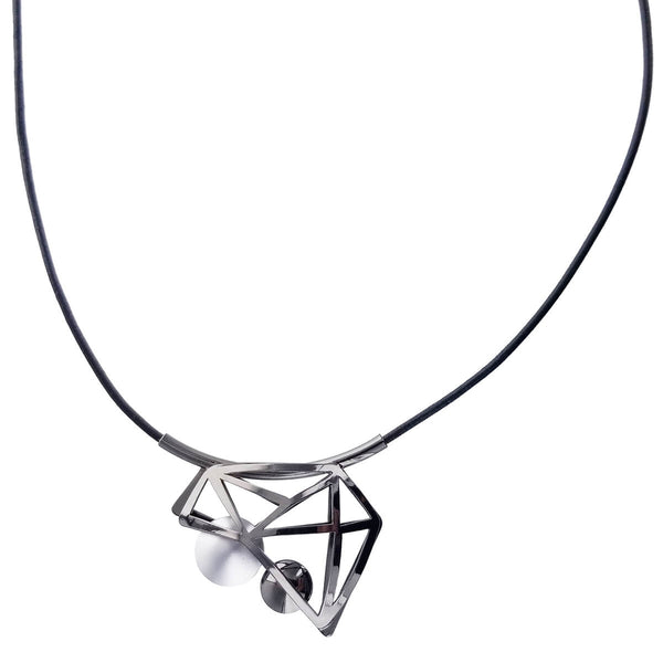 Christophe Poly Geometric Triangles Circles Necklace