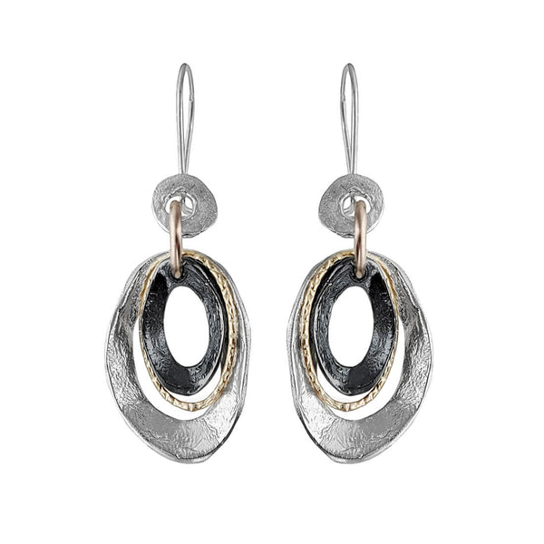 Israeli Dganit Hen Nesting Desert Hoop Earrings