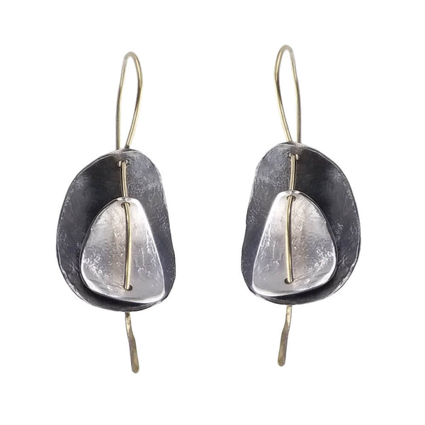 Israeli Folded Silver Leaves Earrings – Sheva