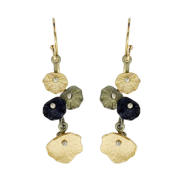  Michael Michaud Petite Trailing Nasturtium Flower Earrings