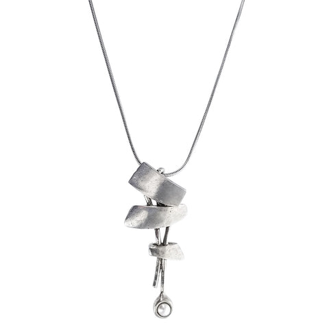 Osmose Falling Leaves Pearl Drop Necklace