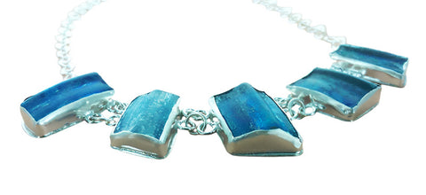 Roman Glass Organic Elements Necklace